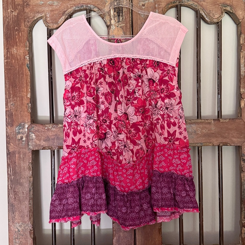 Free People Pink Floral Top
